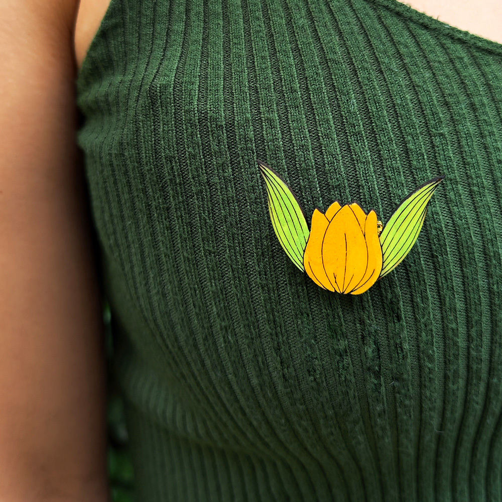 Tulip Brooch 3 broche tulipán